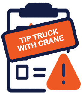 Tip Truck with crane Plant Risk Assessment